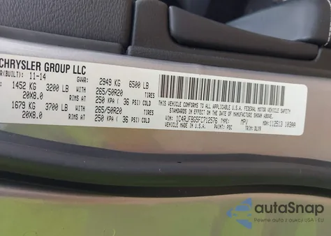 2015 Jeep Grand Cherokee Limited из США, поврежденный, VIN 1C4RJFBG5FC712576